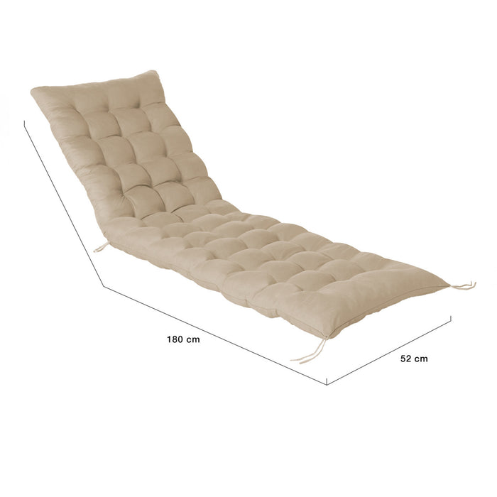 IDMarket - Set di 2 cuscini universali per sdraio ADAM 180 cm, beige