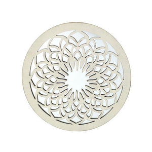 Set di 2 Decorazioni Murale Tonda Scolpita Medina 60x2