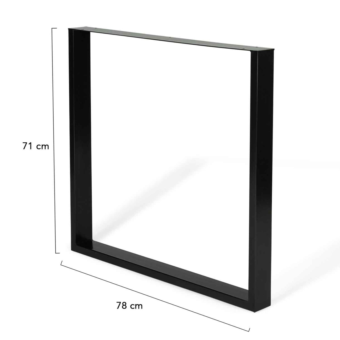IDMarket - Set di 2 gambe per tavolo quadrato 78x71 cm design industriale