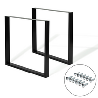 IDMarket - Set di 2 gambe per tavolo quadrato 78x71 cm design industriale