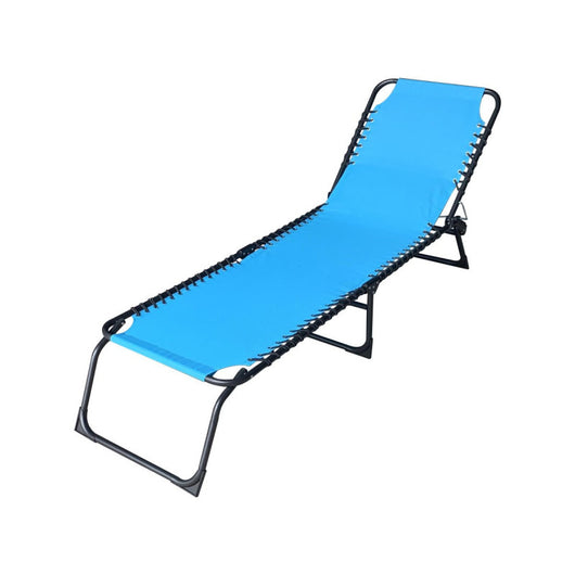 Set di 2 Lettini Pieghevole Blu Chiaro 190x58x27