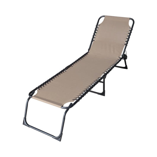 Set di 2 Lettini Pieghevole Tortora 190x58x27