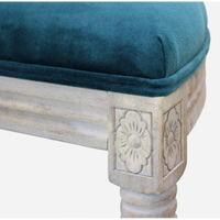 Set di 2 PANCA MARGI IN VELLUTO BLU