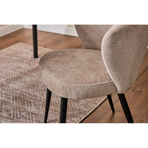 Set di 2 Poltroncine Evelyn 58x48x80,5cm In Tessuto Grigio