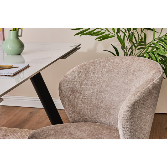 Set di 2 Poltroncine Evelyn 58x48x80,5cm In Tessuto Grigio