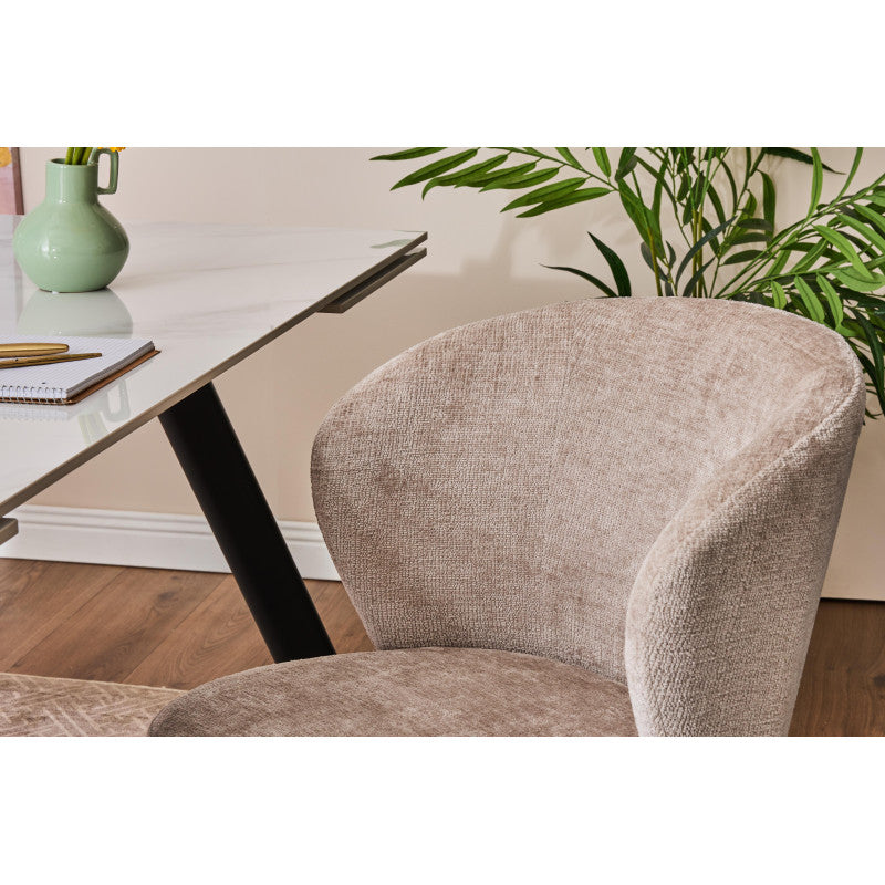 Set di 2 Poltroncine Evelyn 58x48x80,5cm In Tessuto Grigio