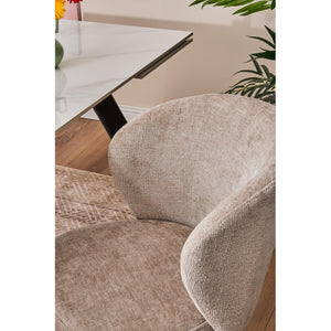 Set di 2 Poltroncine Evelyn 58x48x80,5cm In Tessuto Grigio