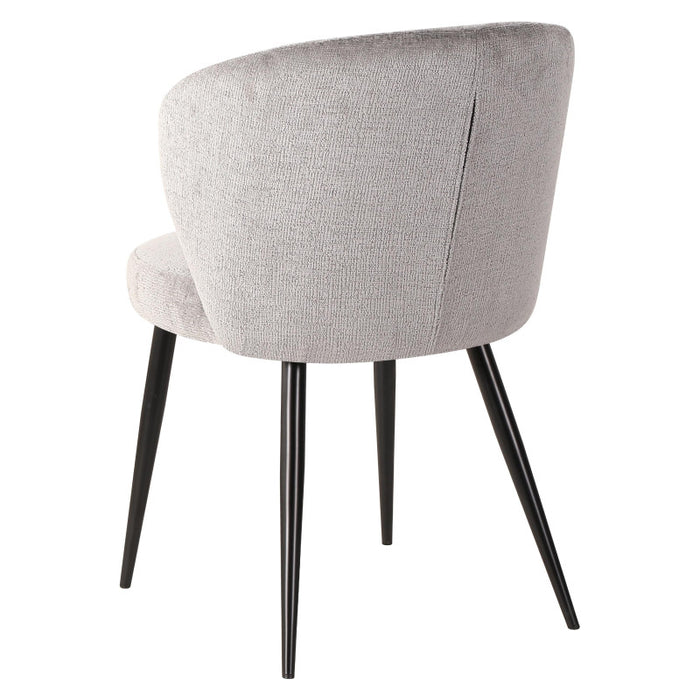 Set di 2 Poltroncine Evelyn 58x48x80,5cm In Tessuto Grigio