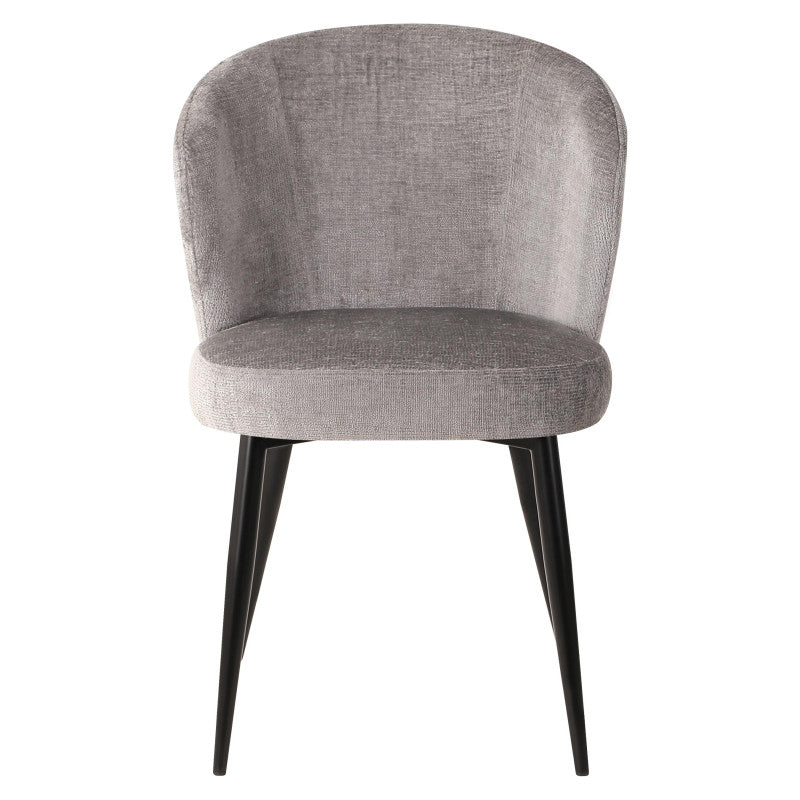 Set di 2 Poltroncine Evelyn 58x48x80,5cm In Tessuto Grigio