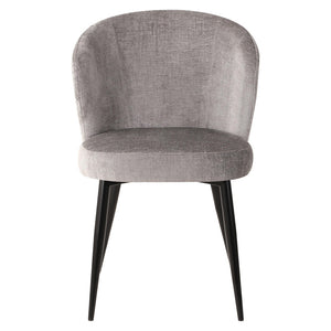 Set di 2 Poltroncine Evelyn 58x48x80,5cm In Tessuto Grigio