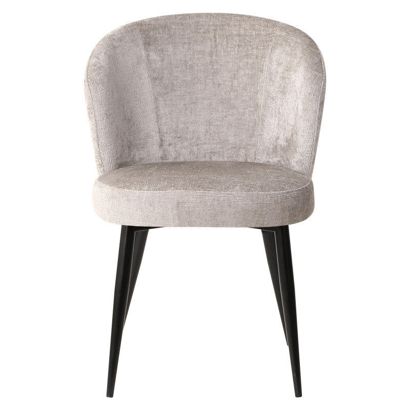 Set di 2 Poltroncine Evelyn 58x48x80,5cm In Tessuto Tortora