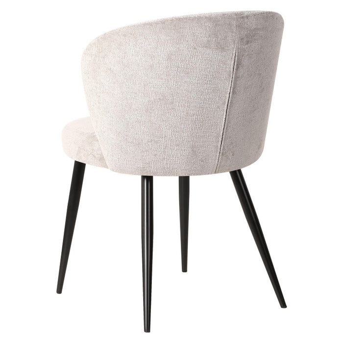 Set di 2 Poltroncine Evelyn 58x48x80,5cm In Tessuto Tortora