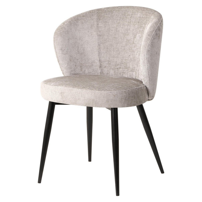 Set di 2 Poltroncine Evelyn 58x48x80,5cm In Tessuto Tortora