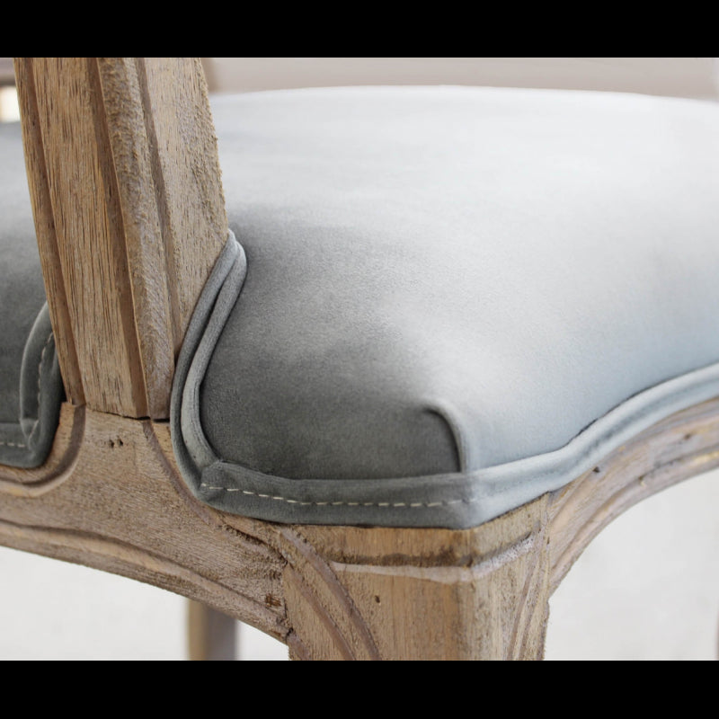 Set di 2 POLTRONE CHARLENE IN VELLUTO GRIGIO