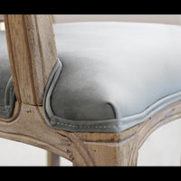 Set di 2 POLTRONE CHARLENE IN VELLUTO GRIGIO