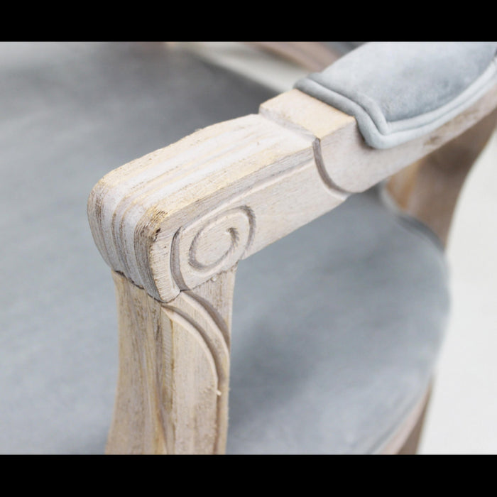 Set di 2 POLTRONE CHARLENE IN VELLUTO GRIGIO