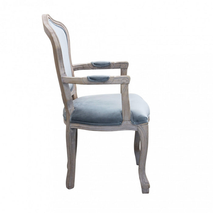 Set di 2 POLTRONE CHARLENE IN VELLUTO GRIGIO