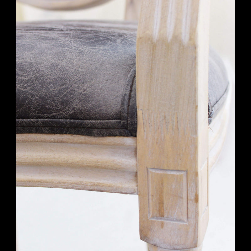 Set di 2 POLTRONE CONSTANCE IN ECOPELLE NERA