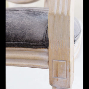 Set di 2 POLTRONE CONSTANCE IN ECOPELLE NERA