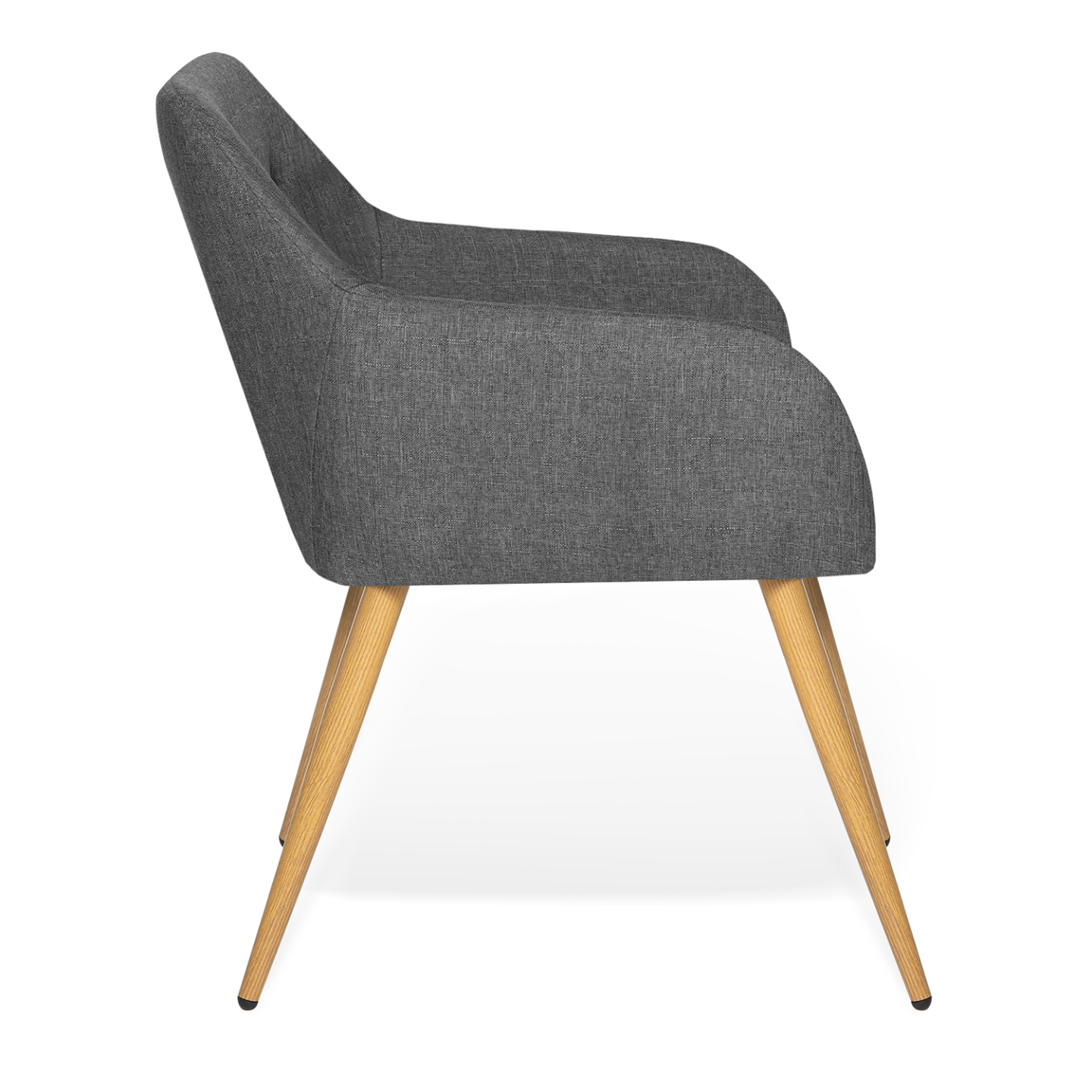 IDMarket - Set di 2 poltrone grigio antracite DANIA