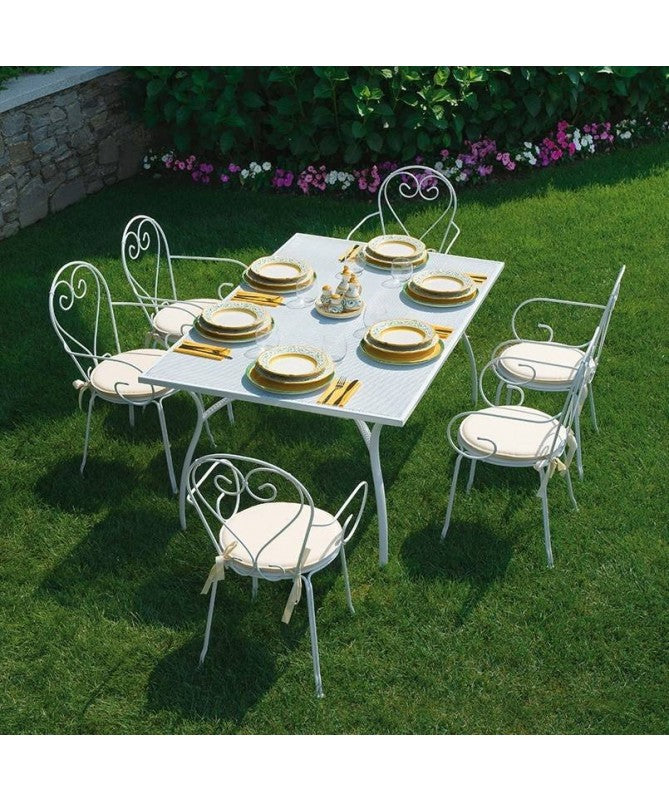 Set di 2 Poltrone MOIA con braccioli Sirmione impilabili in ferro avorio