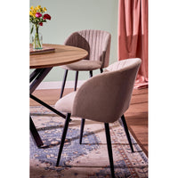 Set di 2 Poltrone Rhonda In Tessuto Tortora Gambe Nere Dimensione 59 5x54 5x81 5 Cm