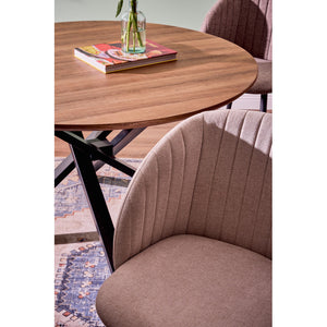 Set di 2 Poltrone Rhonda In Tessuto Tortora Gambe Nere Dimensione 59 5x54 5x81 5 Cm