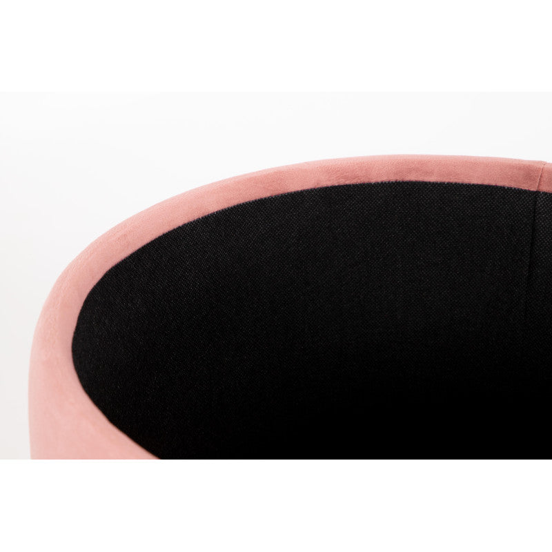 Set di 2 Pouf Contenitore Bicolore Jolene Rosa/burgundy 37x37x42