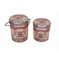 SET DI 2 POUF CONTENITORE TONDO CREMA