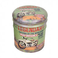 SET DI 2 POUF CONTENITORE TONDO VERDE