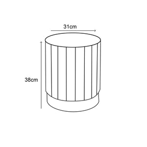 Set di 2 Pouf Nadya In Velluto Blu Ottanio Dimensione 31x31x38cm