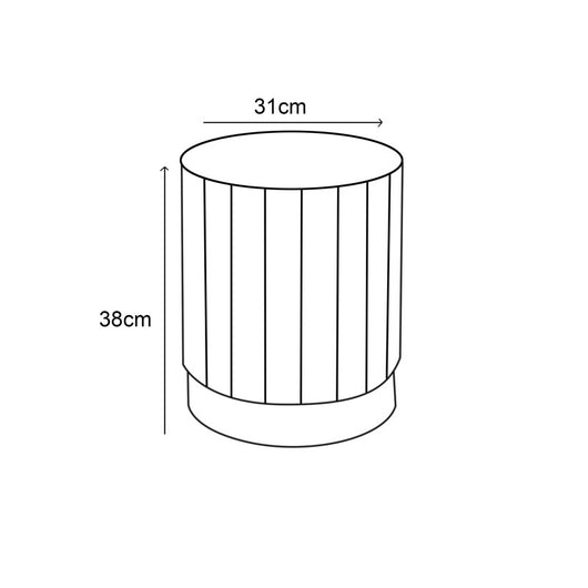 Set di 2 Pouf Nadya In Velluto Ocra Dimensione 31x31x38cm