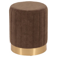 Set di 2 Pouf Nadya In Velluto Tortora Dimensione 31x31x38cm