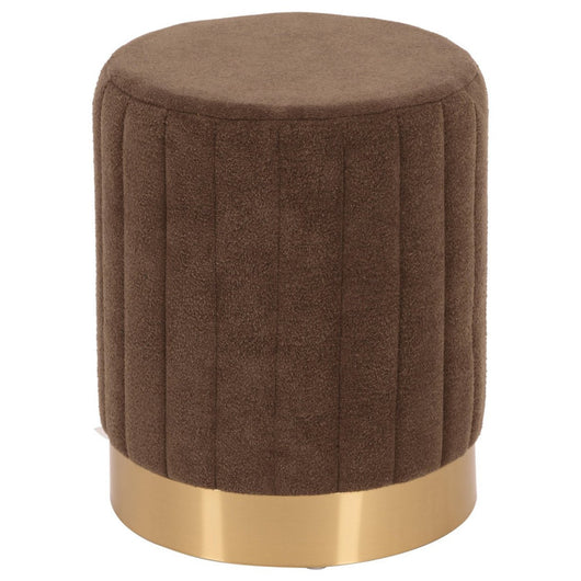 Set di 2 Pouf Nadya In Velluto Tortora Dimensione 31x31x38cm