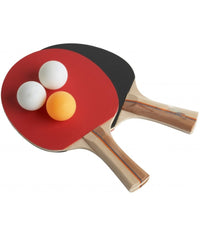 Set Di 2 Racchette Per Ping Pong Con 3 Palline Tennis Da Tavolo Gioco Pingpong         