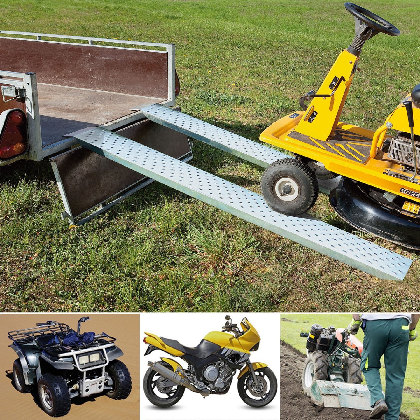 ProBache - Set di 2 rampe di carico in acciaio zincato