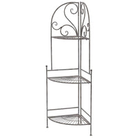 Set di 2 Scaffali Angolare 3 Ripiani Jude 49x36x122 Metallo Grigio Anticato