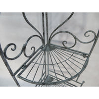 Set di 2 Scaffali Angolare 3 Ripiani Jude 49x36x122 Metallo Grigio Anticato