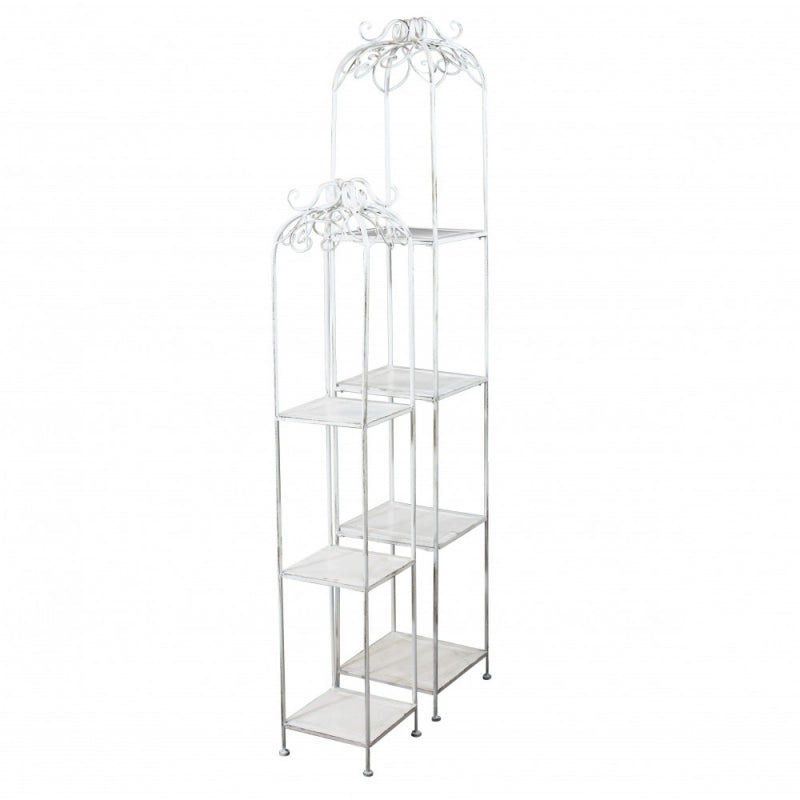 SET DI 2 SCAFFALI DORIANE BIANCO ANTICO