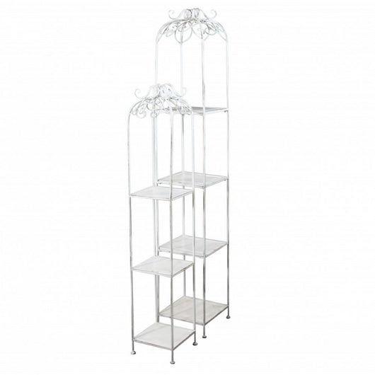 SET DI 2 SCAFFALI DORIANE BIANCO ANTICO