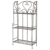 Set di 2 Scaffali In Metallo 3 Ripiani Jude 61x28x122 Grigio Anticato