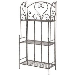 Set di 2 Scaffali In Metallo 3 Ripiani Jude 61x28x122 Grigio Anticato