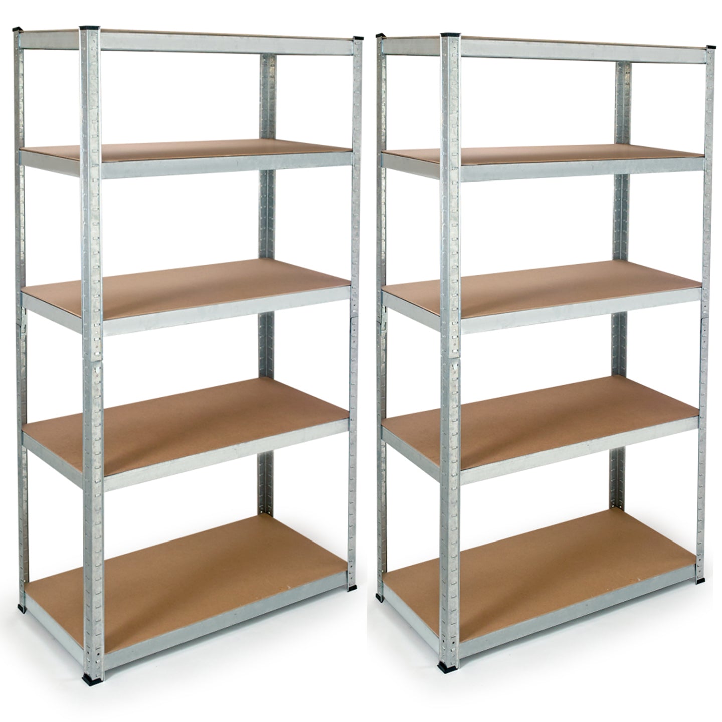 IDMarket - Set di 2 scaffali modulari per carichi pesanti H. 180 CM 10 vassoi