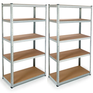 IDMarket - Set di 2 scaffali modulari per carichi pesanti H. 180 CM 10 vassoi