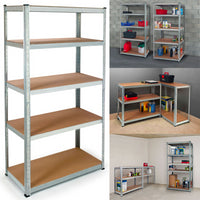 IDMarket - Set di 2 scaffali modulari per carichi pesanti H. 180 CM 10 vassoi