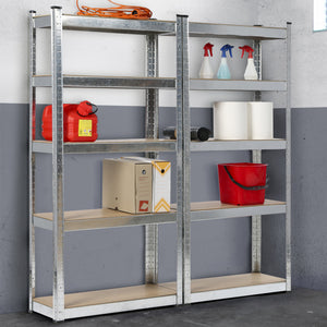 IDMarket - Set di 2 scaffali modulari per carichi pesanti H. 180 CM 10 vassoi