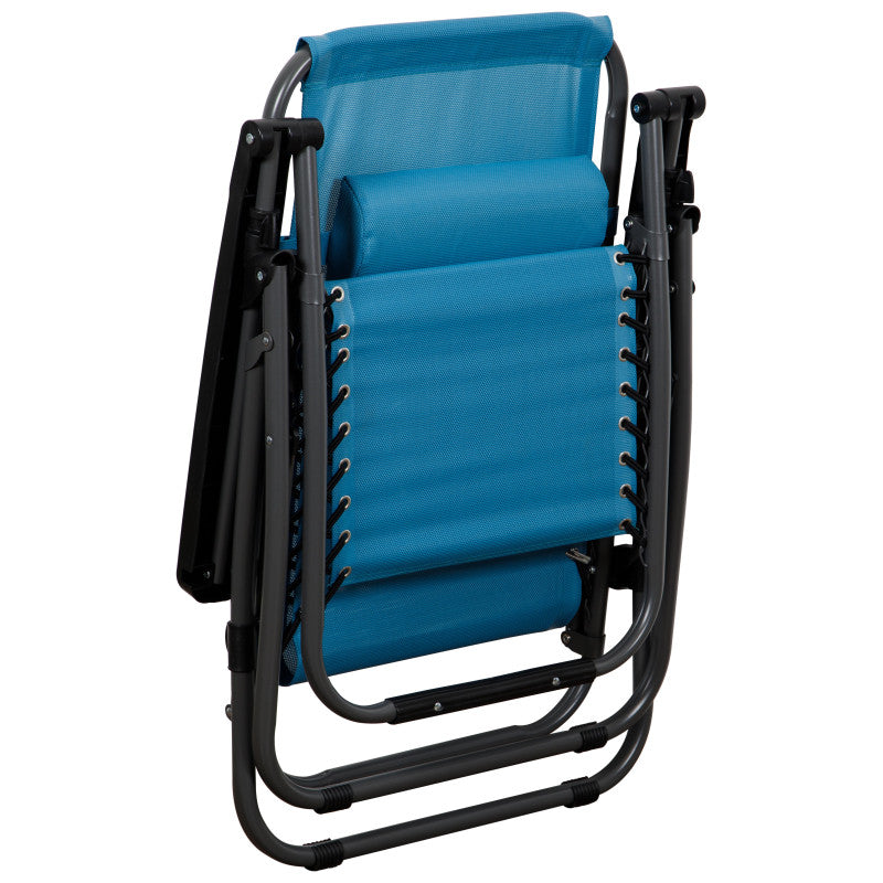 Set di 2 Sdraio Pieghevole Light Blue