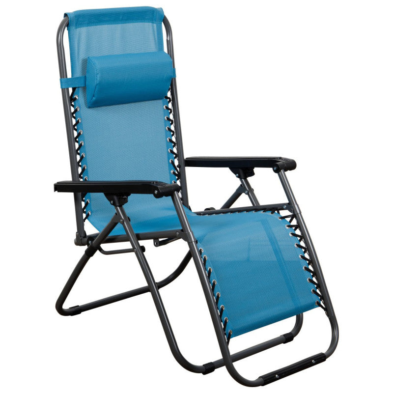 Set di 2 Sdraio Pieghevole Light Blue