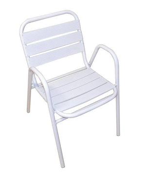 Set di 2 Sedie Calipso MOIA in alluminio bianche