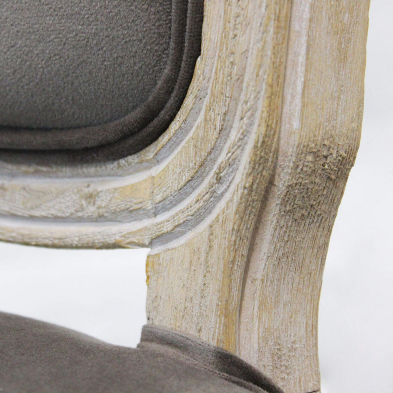 Set di 2 SEDIE CHARLENE IN VELLUTO TAUPE